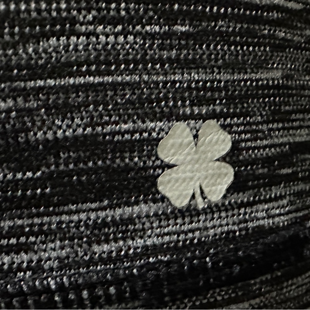 356 Lucky Brand |NWOT Space Dye Black Performance Long Sleeve VNeck Top (Size S) - Picture 9 of 14